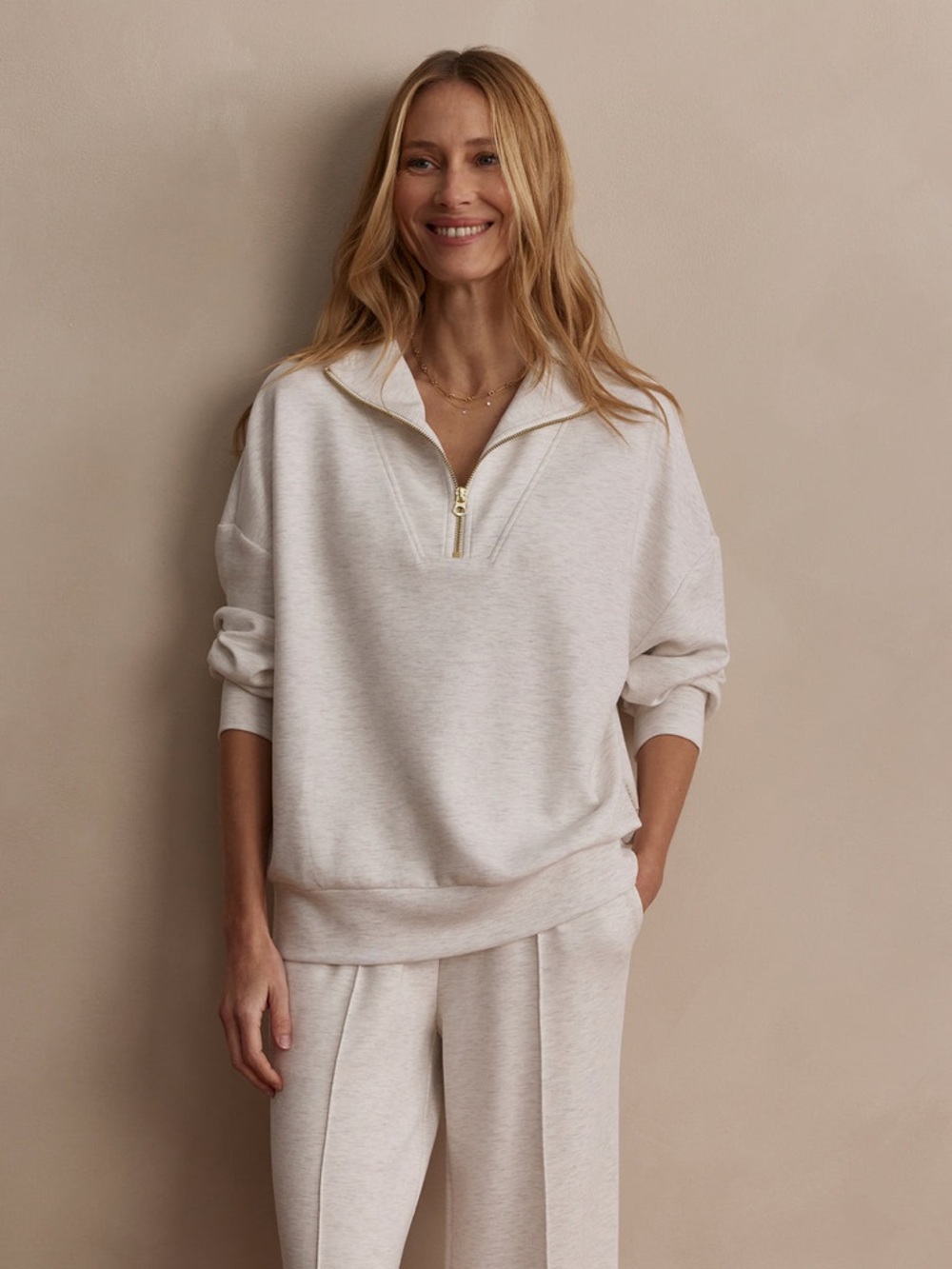 Varley Hawley Half-Zip Ivory Sweat Top - NWOT - Size small - Picture 3 of 11
